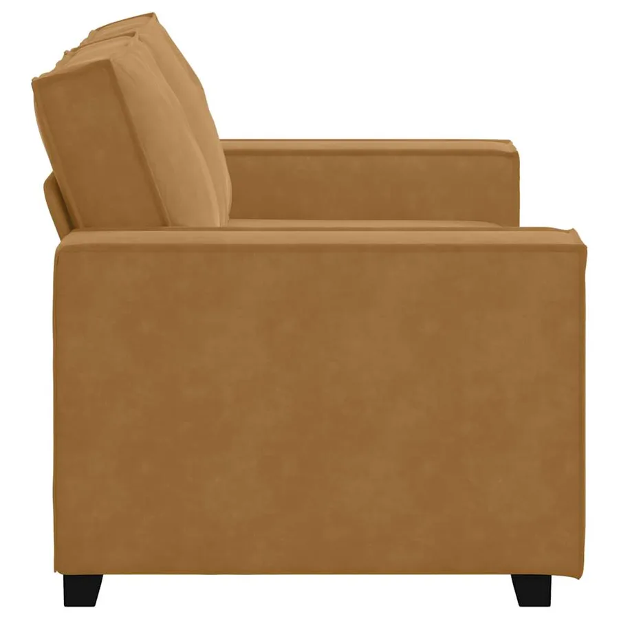 Canapé à 2 places Marron 160x78x84 cm Velours - 5