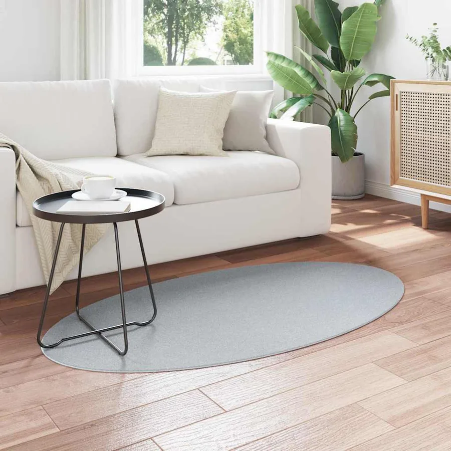 Tapis de surface ovale HUARTE Gris 80 x 150 cm 100% Polyester - 3
