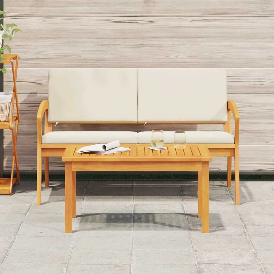 Table basse Huile Naturelle Bois d'Acacia Massif - 4