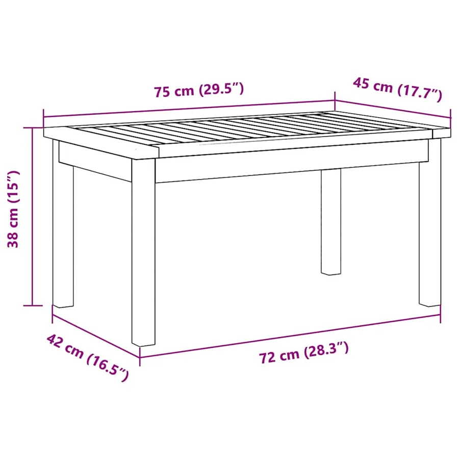 Table basse Huile Naturelle Bois d'Acacia Massif - 8