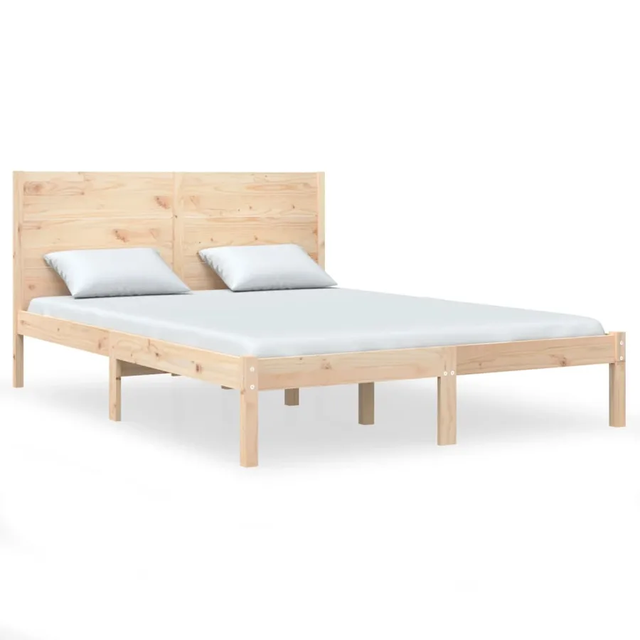 Cadre de lit sans matelas 160x200 cm bois massif de pin - 2