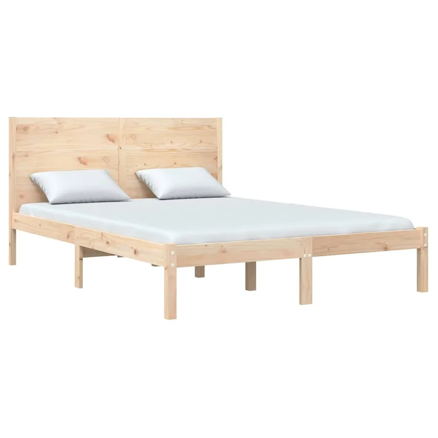Cadre de lit sans matelas 160x200 cm bois massif de pin - 3