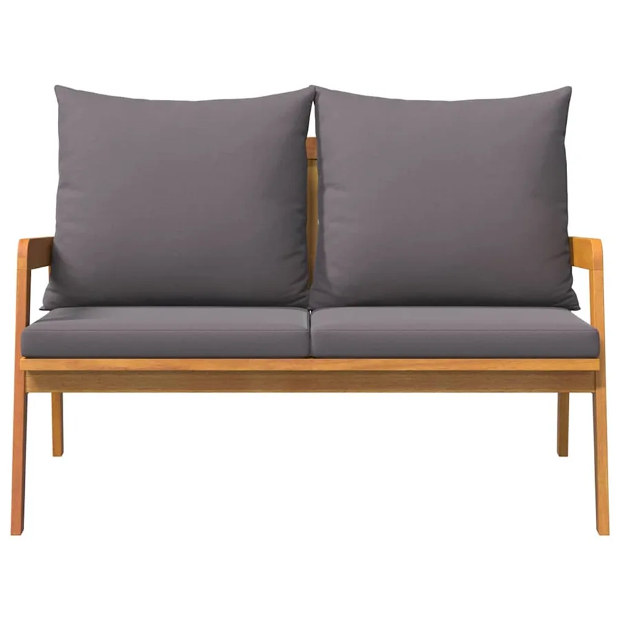 Banc de jardin avec coussin Huile Naturelle 115 x 65 x 71 cm - 5