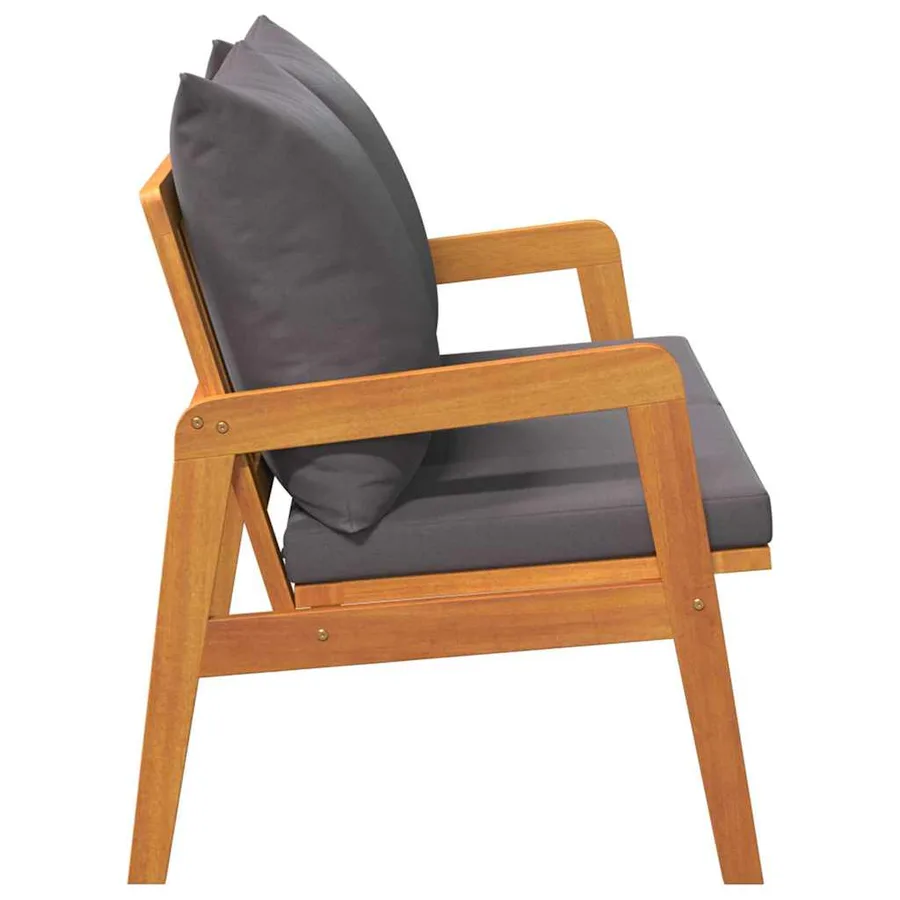 Banc de jardin avec coussin Huile Naturelle 115 x 65 x 71 cm - 6