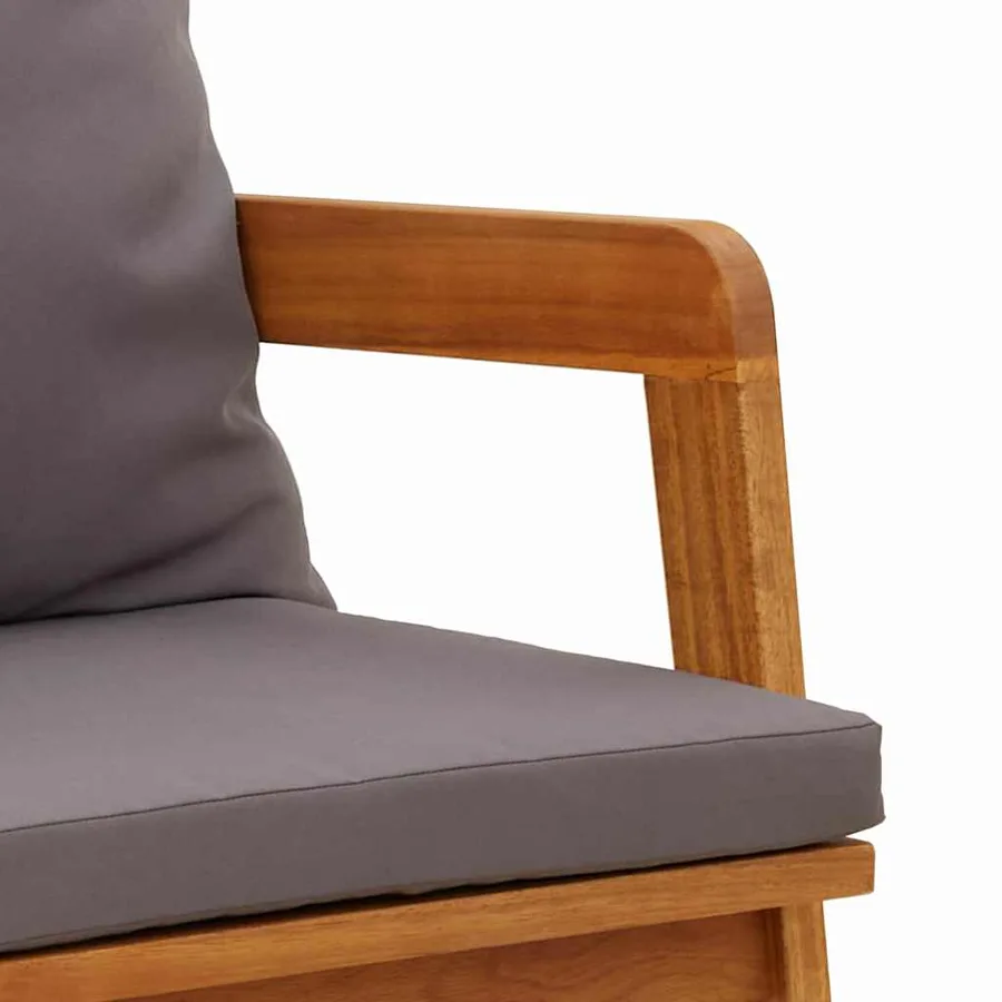Banc de jardin avec coussin Huile Naturelle 115 x 65 x 71 cm - 7