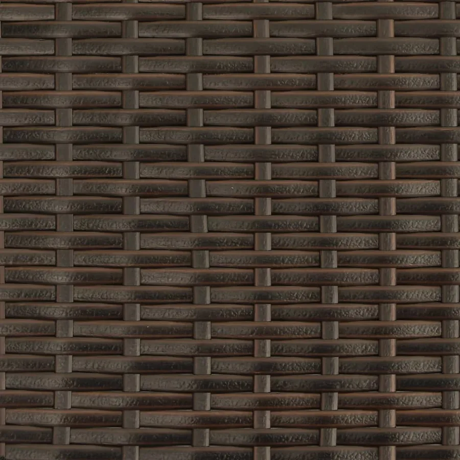 Chaise longue avec coussins marron résine tressée - 9