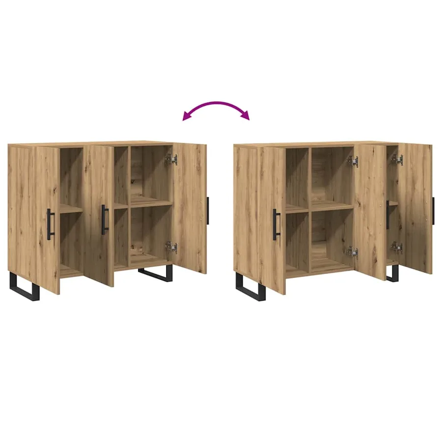 Buffet Chêne artisanal 90 x 34 x 80 cm Bois d'ingénierie - 11