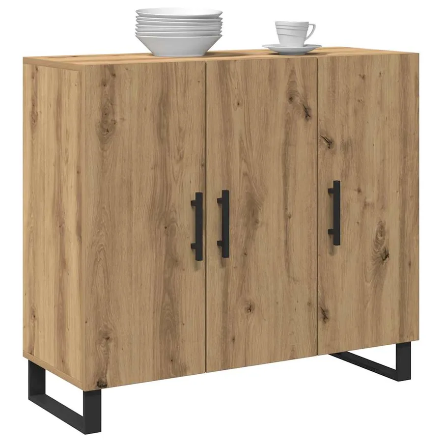 Buffet Chêne artisanal 90 x 34 x 80 cm Bois d'ingénierie - 3