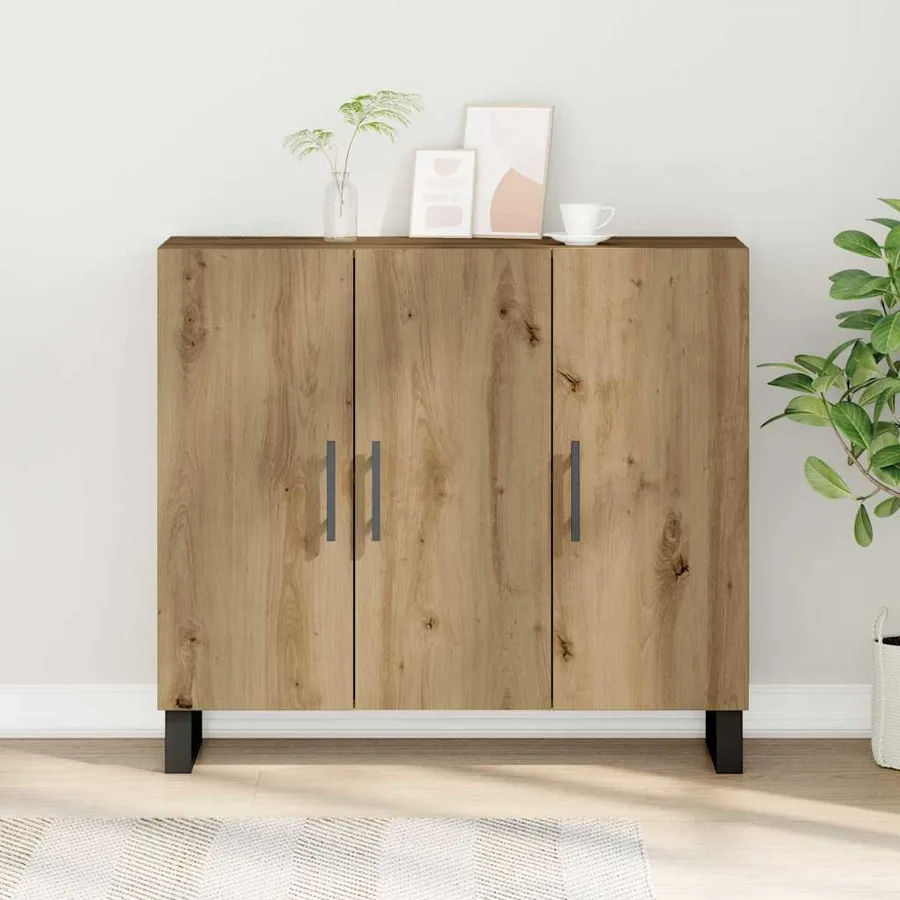 Buffet Chêne artisanal 90 x 34 x 80 cm Bois d'ingénierie - 4