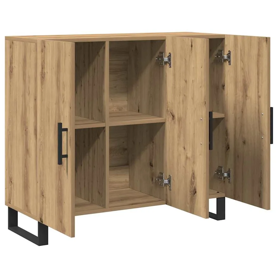 Buffet Chêne artisanal 90 x 34 x 80 cm Bois d'ingénierie - 5