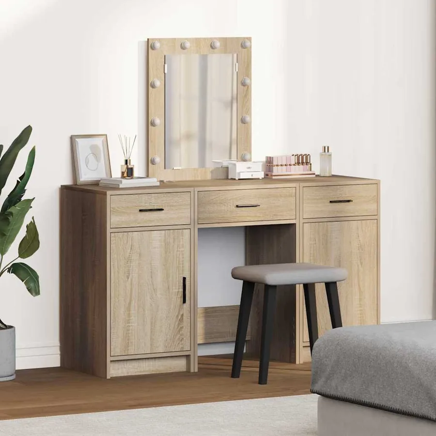 Table de Toilette Marron 50 x 41 x 135 cm Bois d'ingénierie