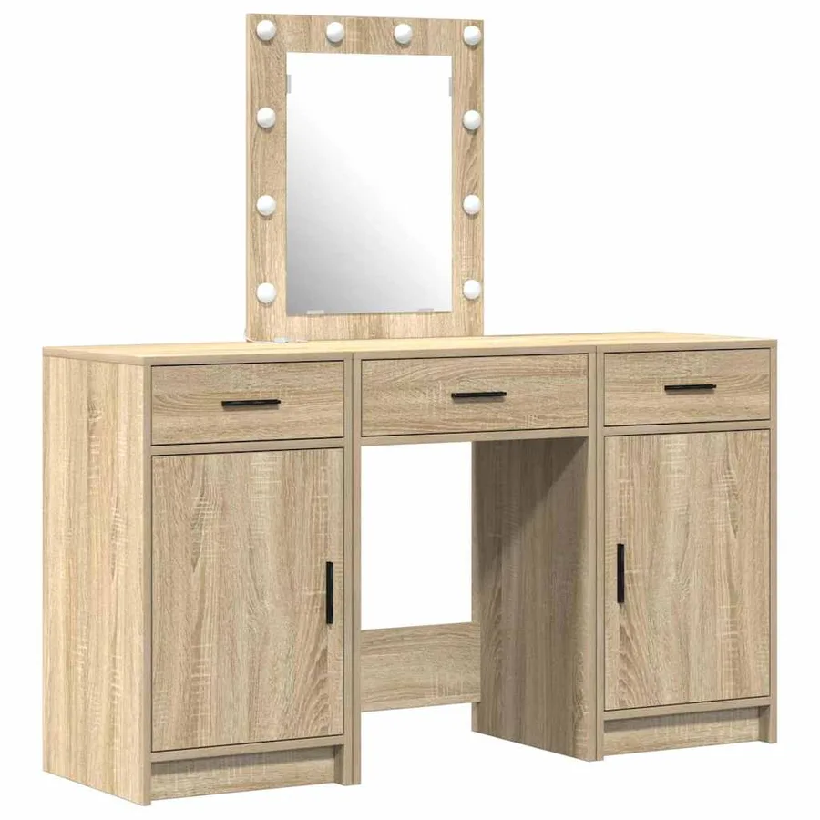 Table de Toilette Marron 50 x 41 x 135 cm Bois d'ingénierie - 2