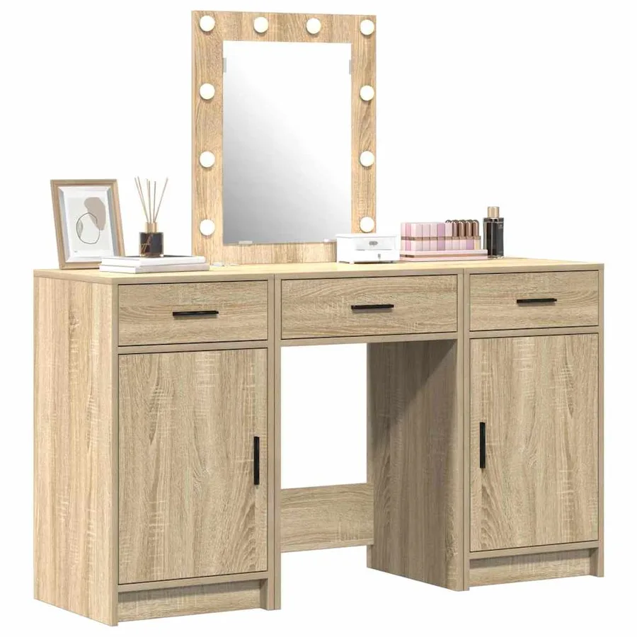 Table de Toilette Marron 50 x 41 x 135 cm Bois d'ingénierie - 3