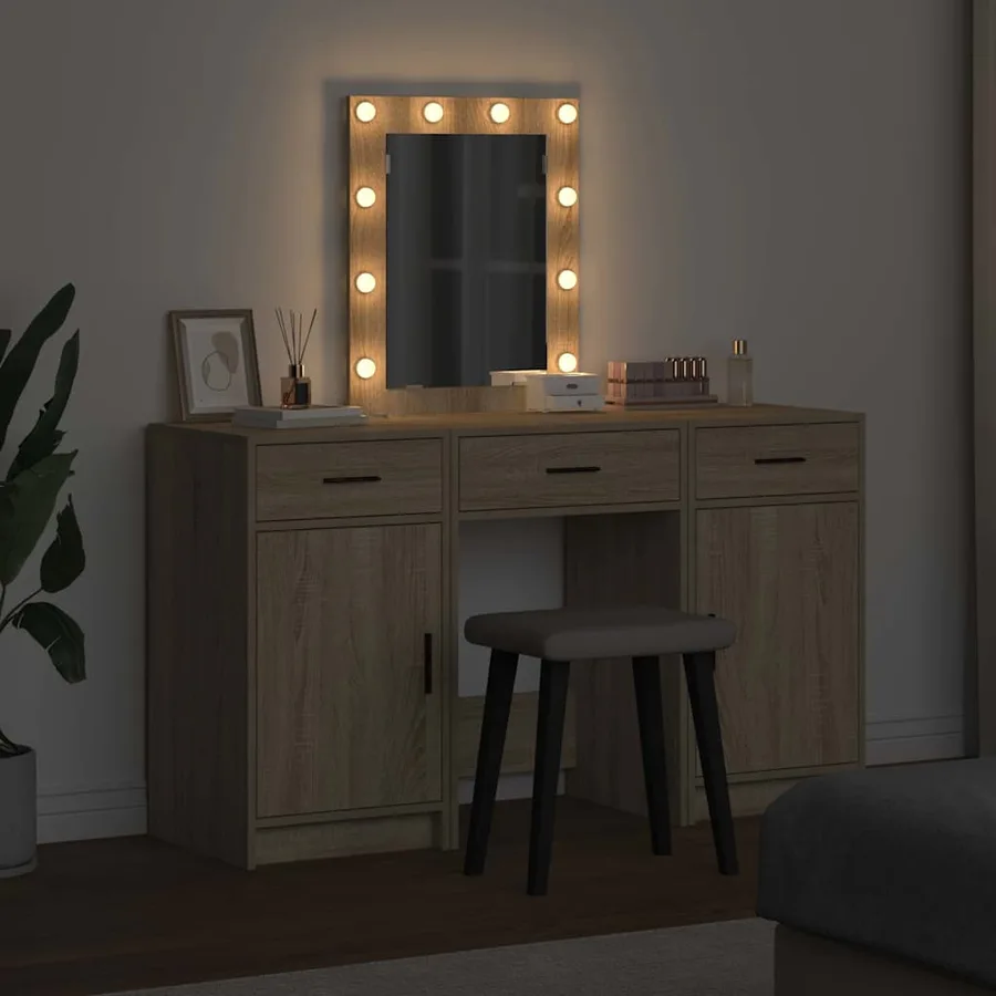 Table de Toilette Marron 50 x 41 x 135 cm Bois d'ingénierie - 4