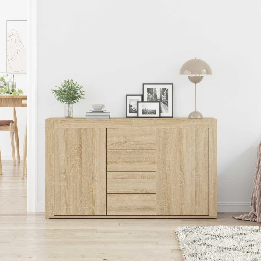 Buffet Chêne Sonoma 120 x 36 x 69 cm Bois d'ingénierie - 4