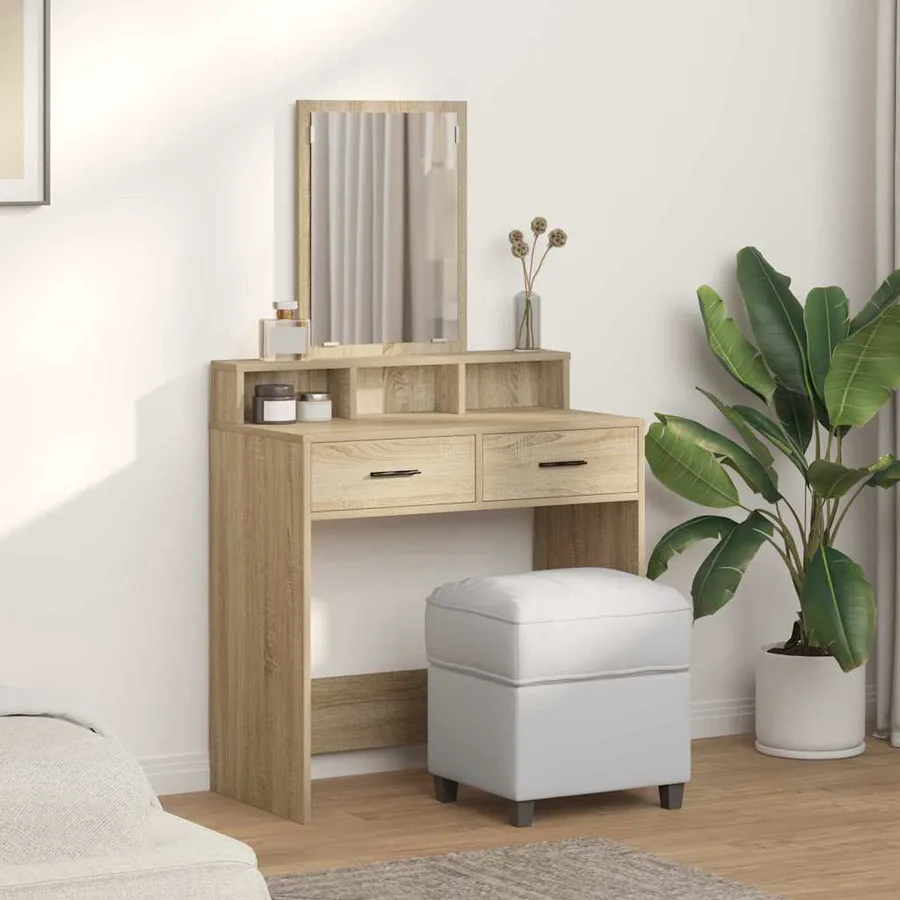 Table de Toilette avec tiroir Chêne Sonoma 79 x 41 x 140 cm - 4