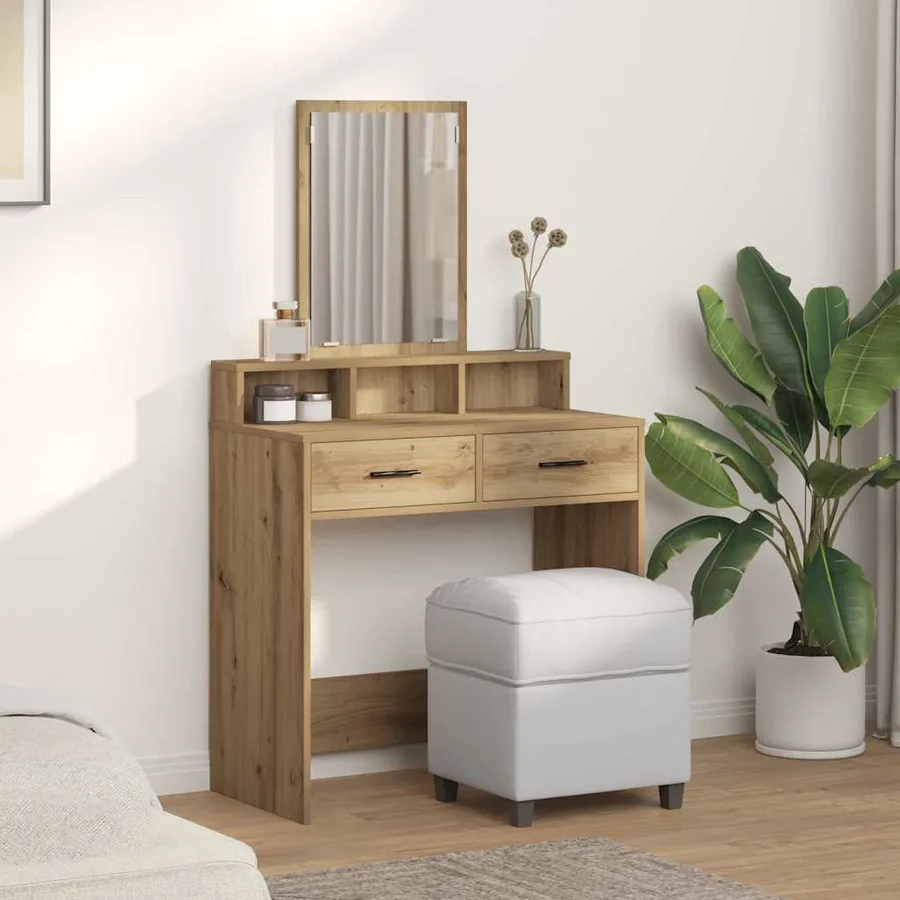 Table de Toilette Chêne artisanal 79 x 41 x 140 cm - 4