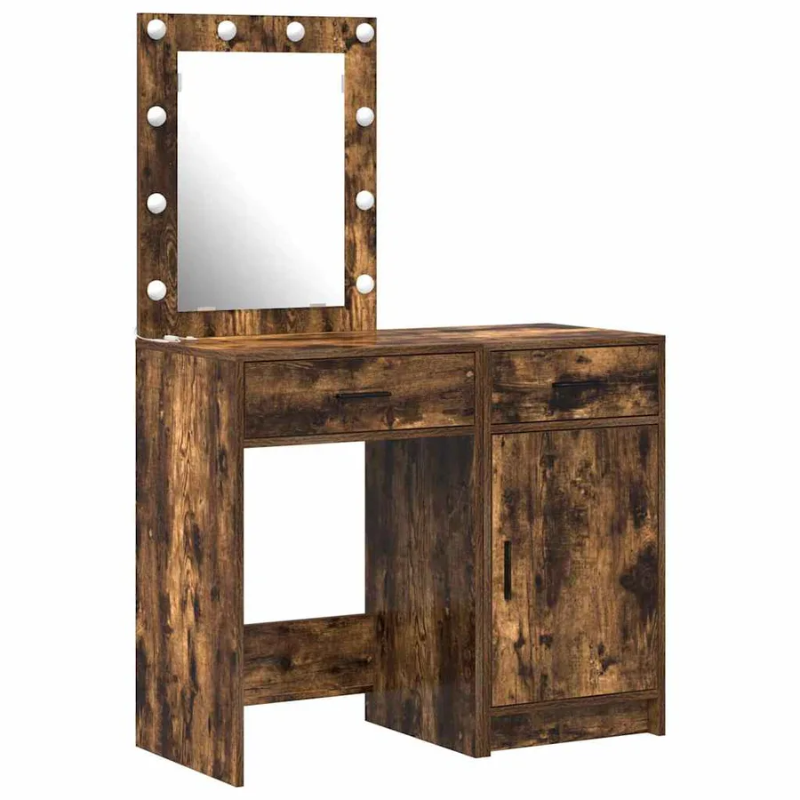 Table de Toilette avec tiroir 2 pcs Marron 50 x 41 x 135 cm - 2