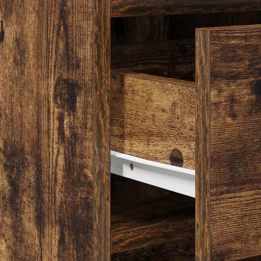 Table de Toilette avec tiroir 2 pcs Marron 50 x 41 x 135 cm - 8