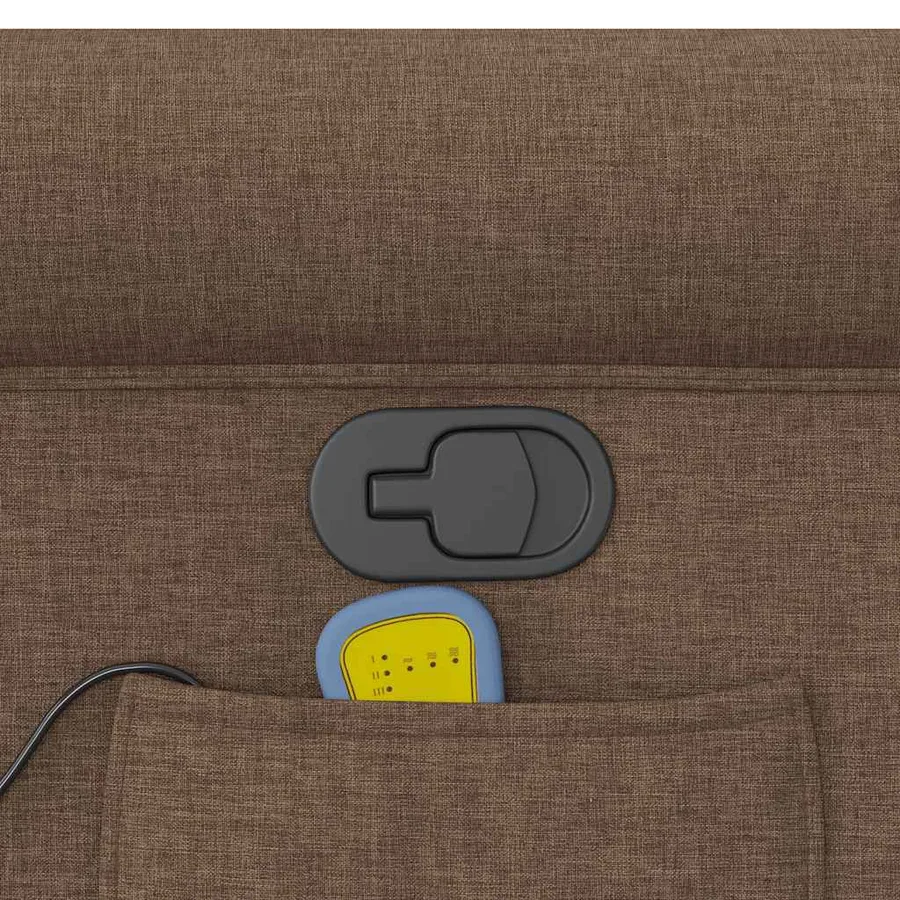 Fauteuil de massage inclinable Marron Tissu - 8
