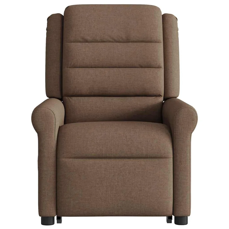 Fauteuil inclinable de massage électrique Marron Tissu - 5