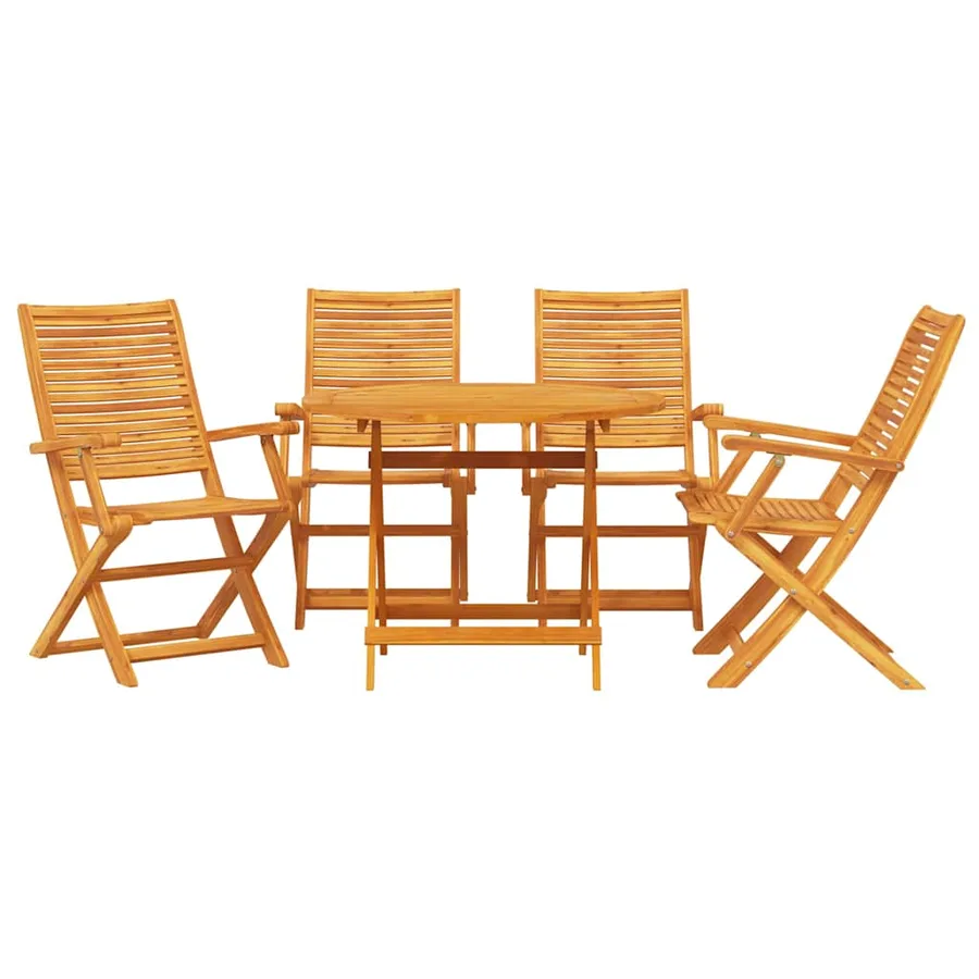 Ensemble de salle à manger pour jardin 5 pcs Marron - 7