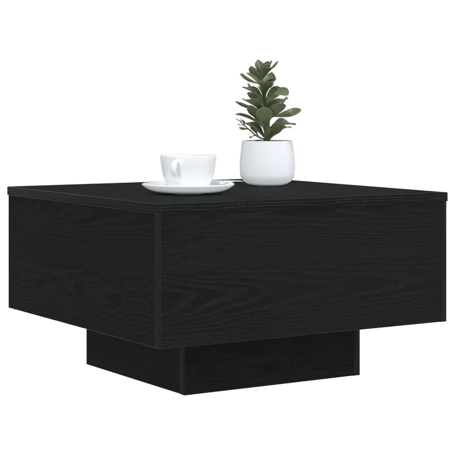 Table basse Chêne noir 55 x 55 x 31 cm Bois d'ingénierie - 3