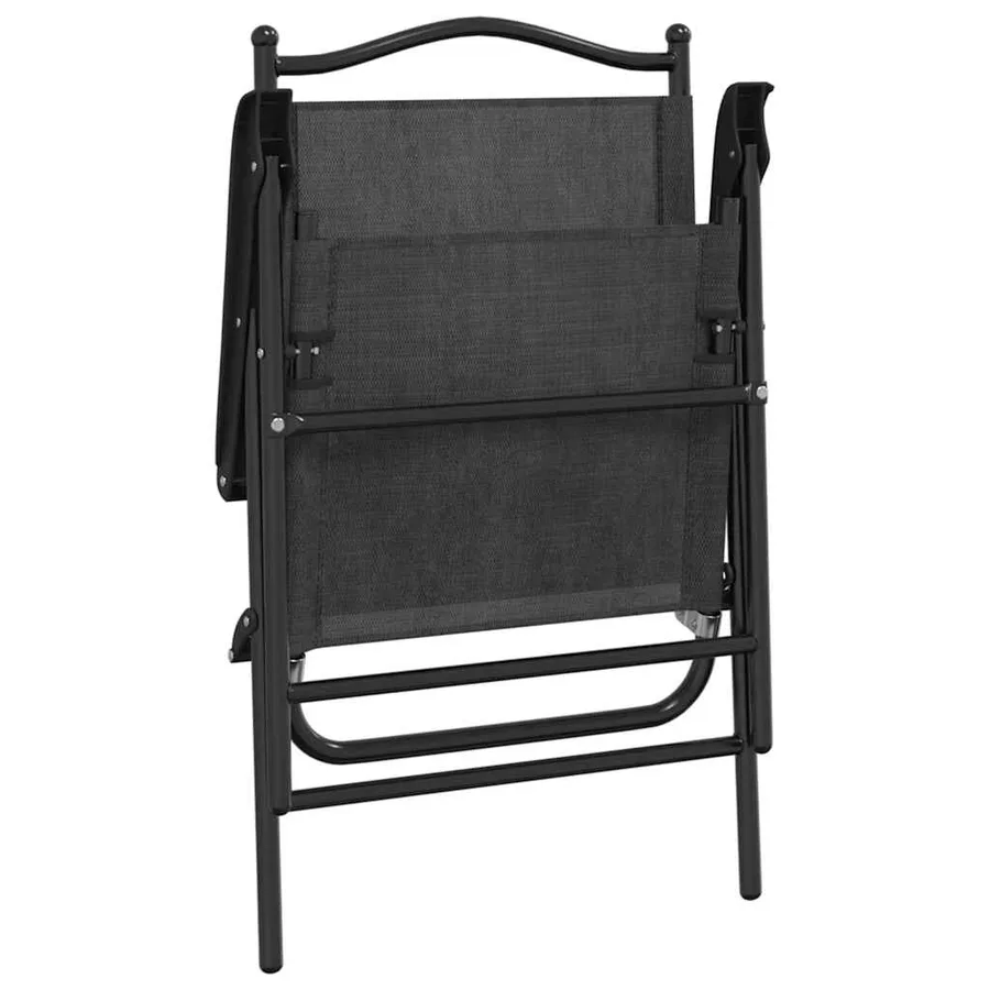 Chaises de jardin pliables lot de 2 en acier et textilène - 8