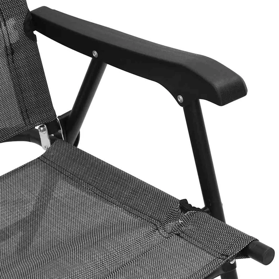 Chaises de jardin pliables lot de 2 en acier et textilène - 9