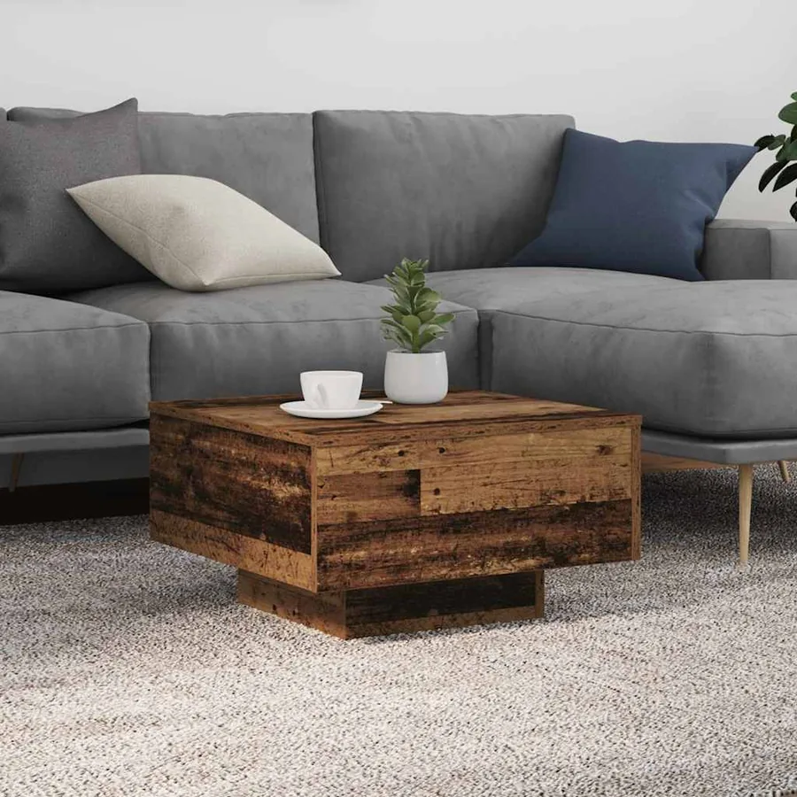Table basse Bois ancien 55 x 55 x 31 cm Bois d'ingénierie