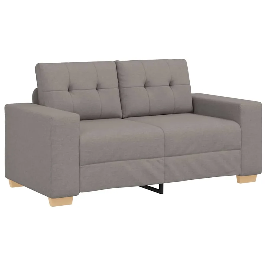 Canapé deux places taupe 160x77x82 cm en tissu - 2