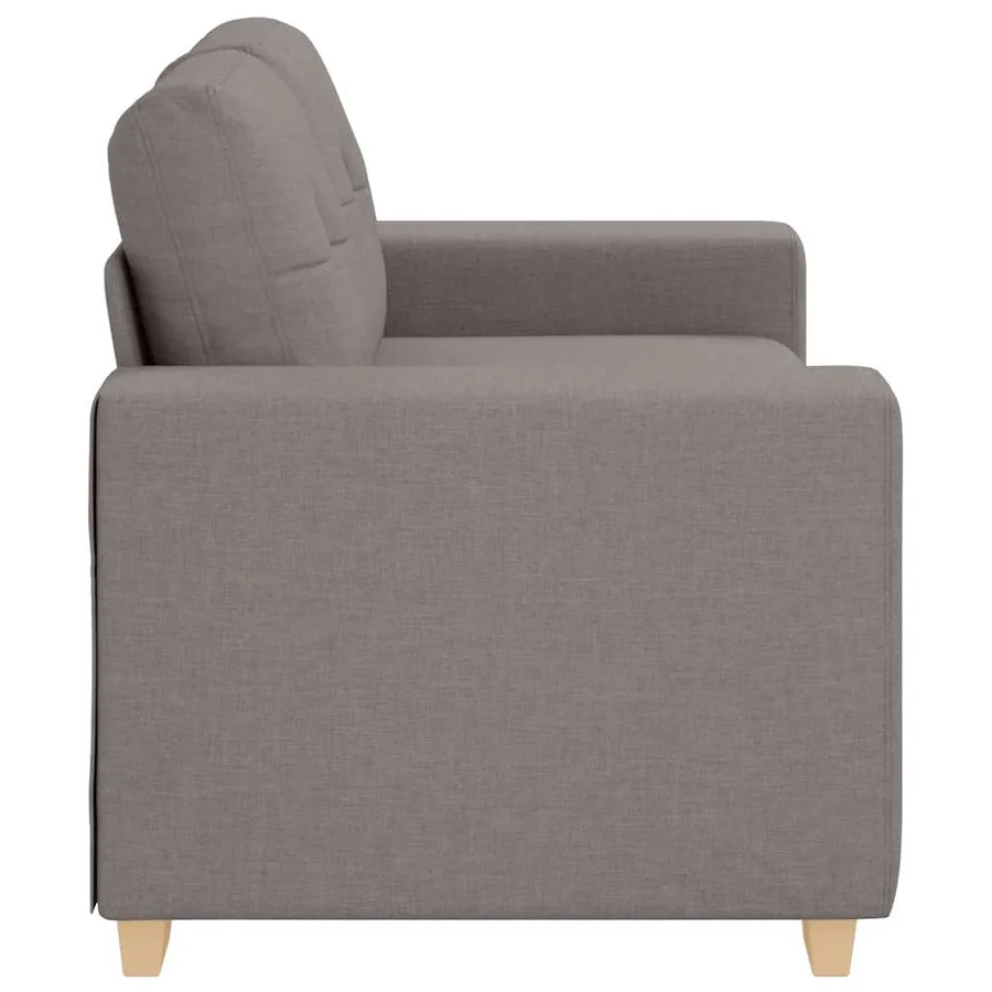 Canapé deux places taupe 160x77x82 cm en tissu - 5