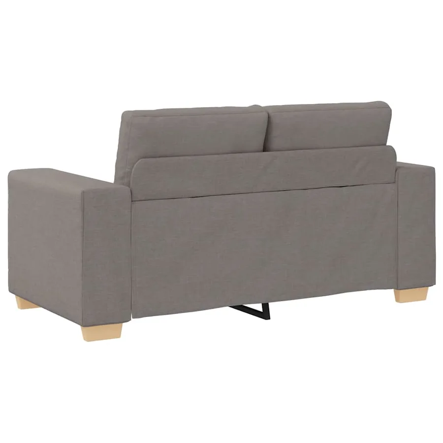 Canapé deux places taupe 160x77x82 cm en tissu - 6