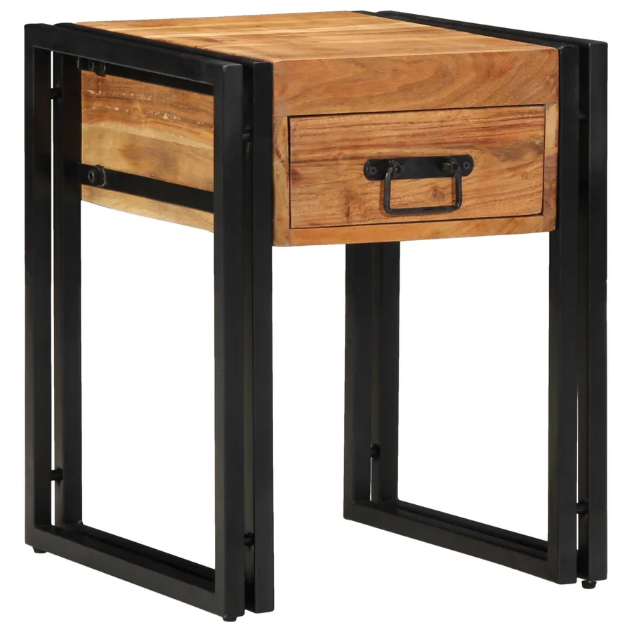 Table d'appoint 40 x 40 x 50 cm Bois d'Acacia Massif