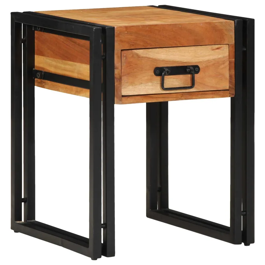 Table d'appoint 40 x 40 x 50 cm Bois d'Acacia Massif - 2