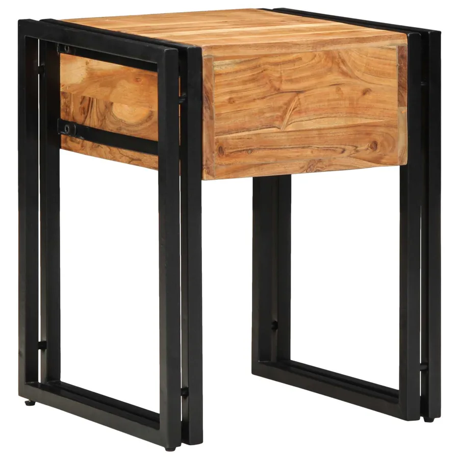 Table d'appoint 40 x 40 x 50 cm Bois d'Acacia Massif - 5