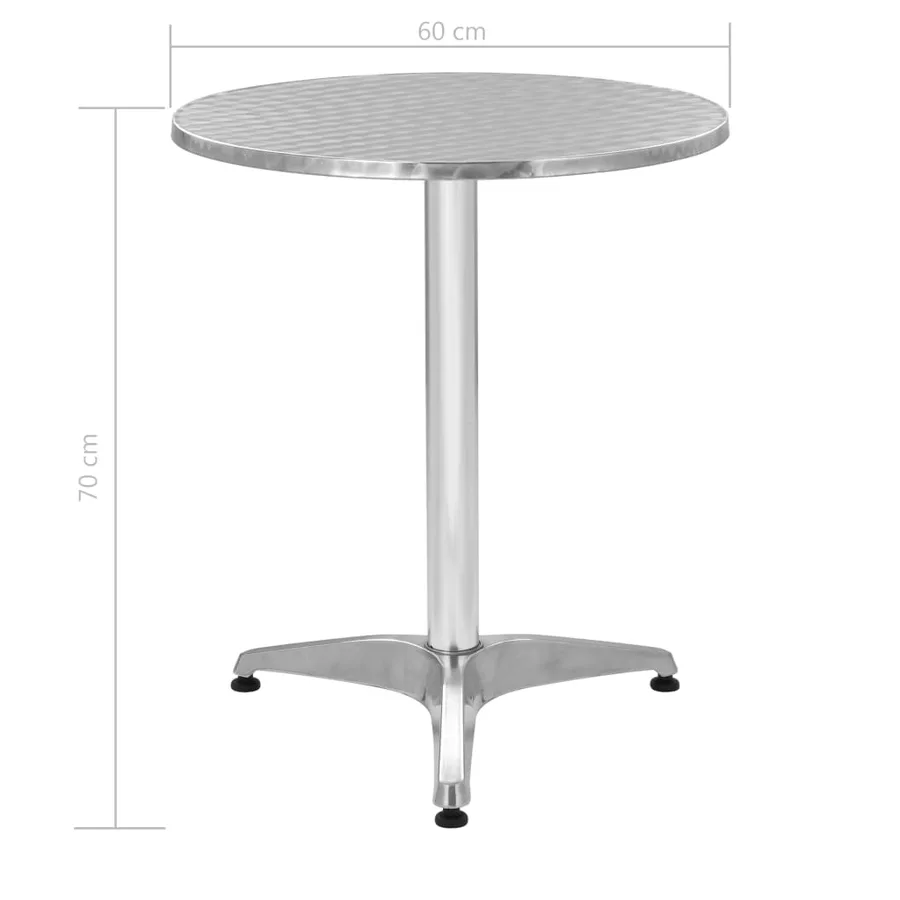 Ensemble à manger d'extérieur 5 pcs Aluminium Argenté - 10