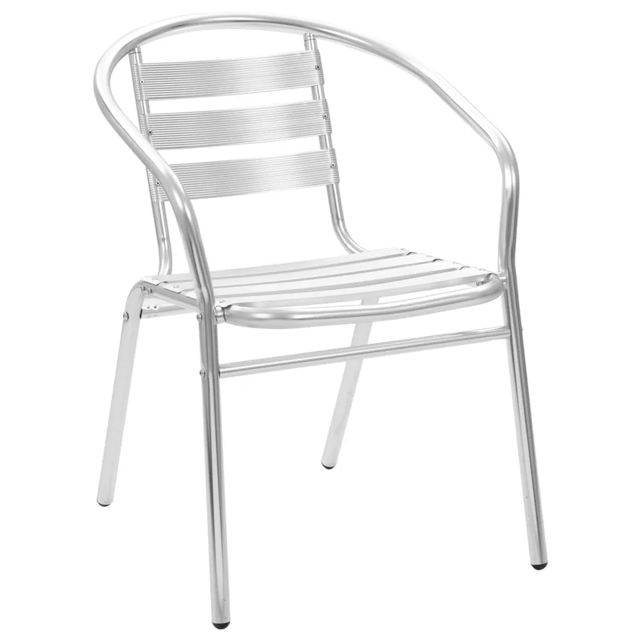 Ensemble à manger d'extérieur 5 pcs Aluminium Argenté - 5