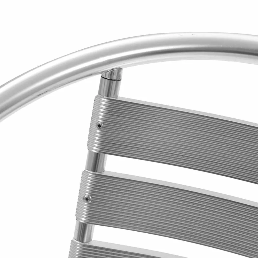 Ensemble à manger d'extérieur 5 pcs Aluminium Argenté - 6