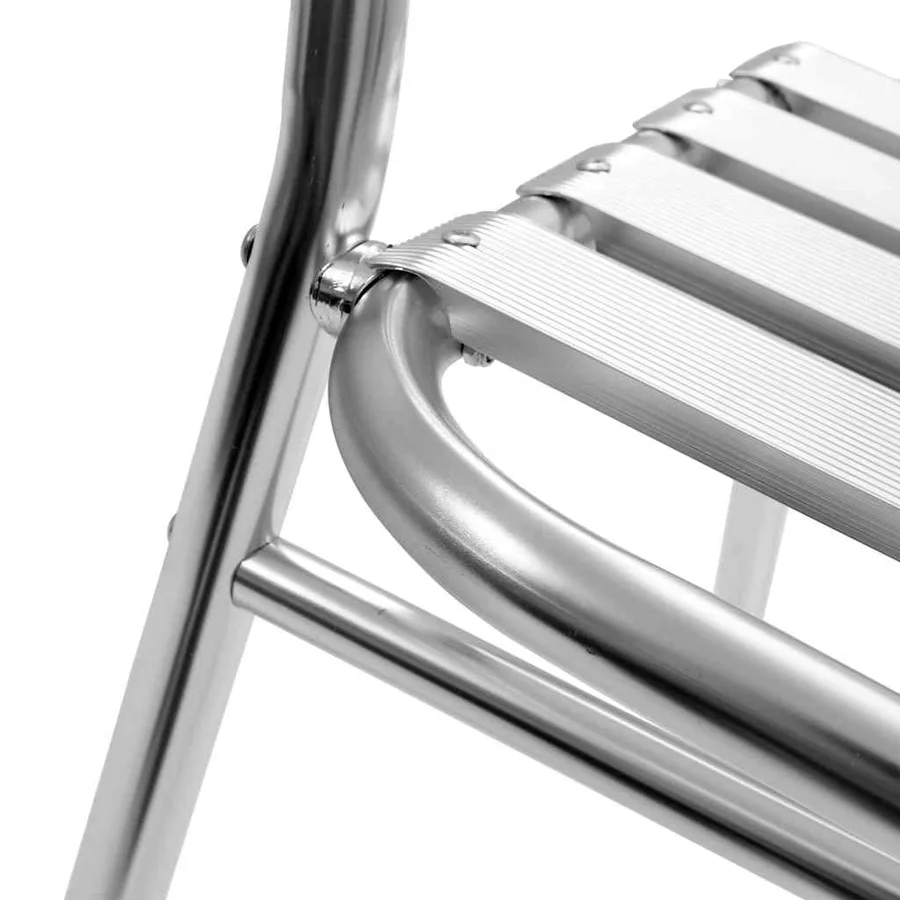 Ensemble à manger d'extérieur 5 pcs Aluminium Argenté - 7