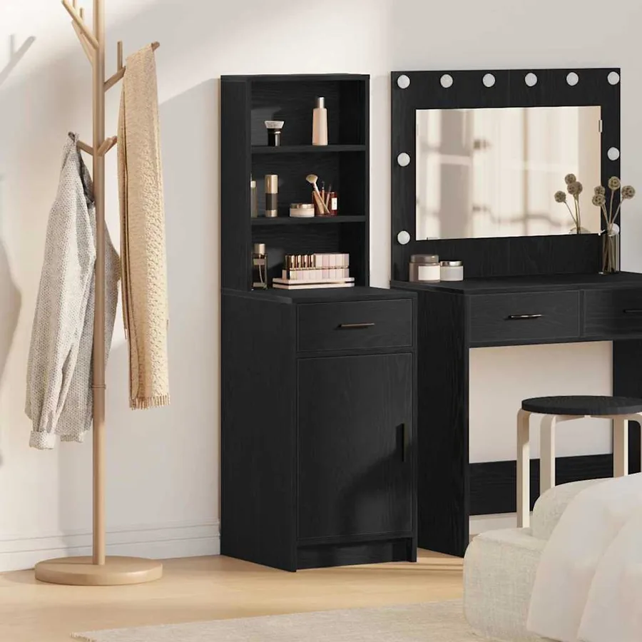 Haut Armoire Chêne noir 40 x 40,5 x 135 cm Bois d'ingénierie