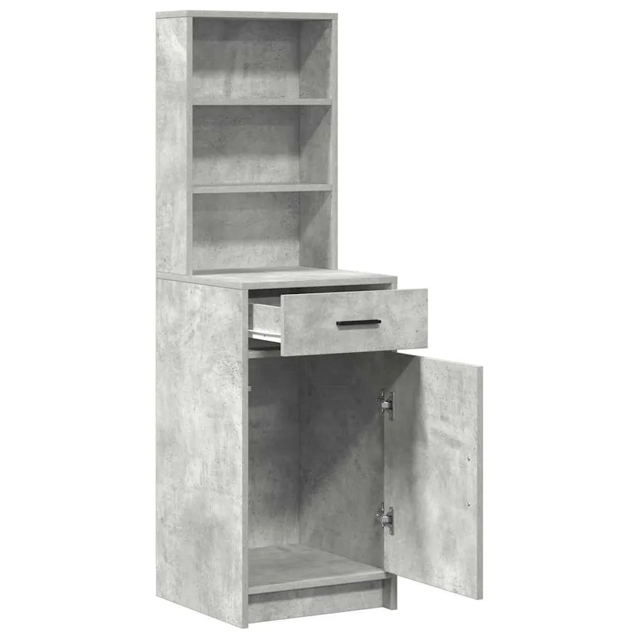 Haut Armoire Gris béton 40 x 40,5 x 135 cm Bois d'ingénierie - 5
