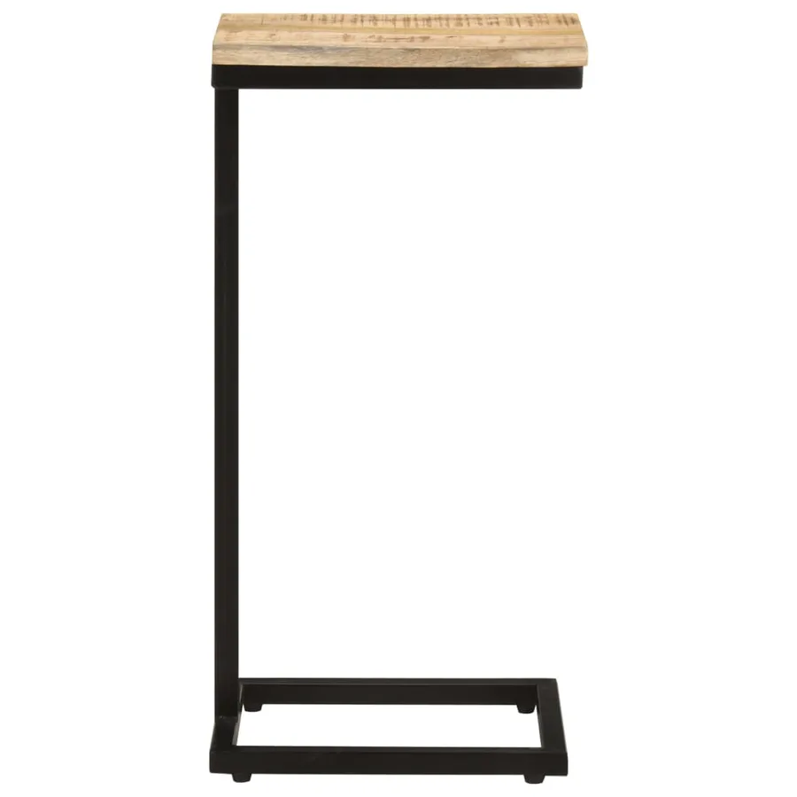 Tables d'appoint 2 pcs 31,5x24,5x64,5 cm Bois de manguier brut - 4