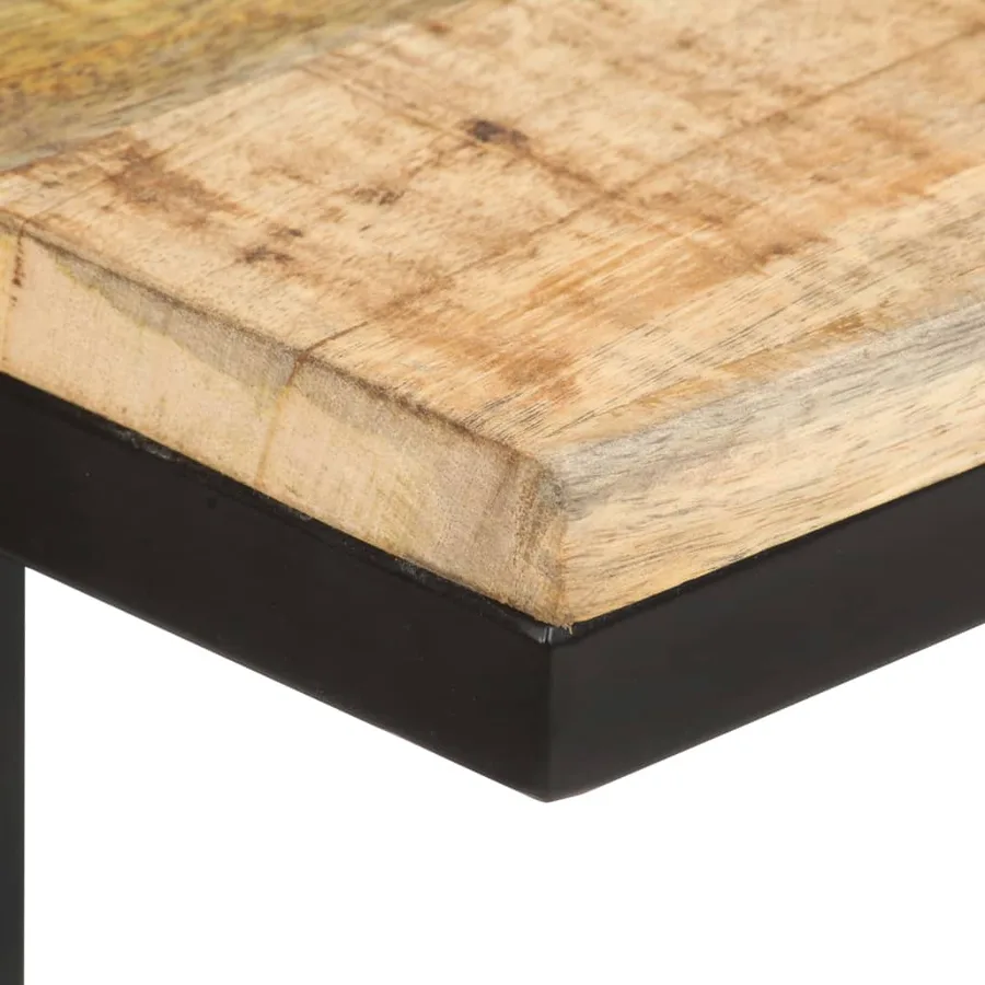 Tables d'appoint 2 pcs 31,5x24,5x64,5 cm Bois de manguier brut - 7