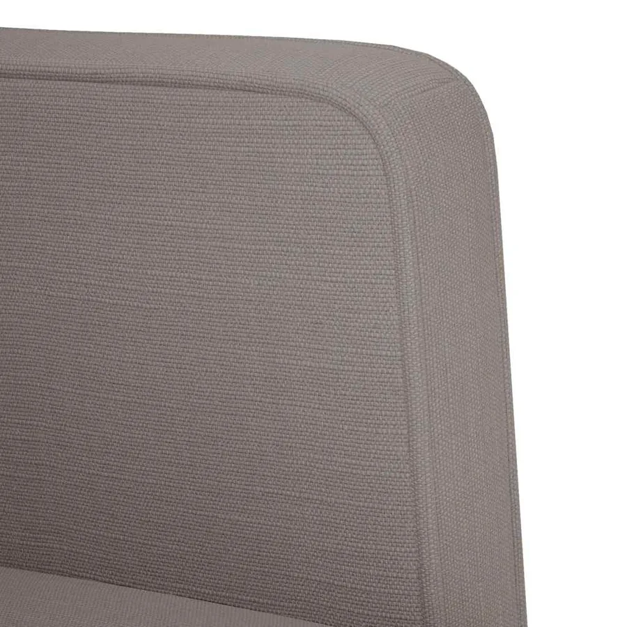 Fauteuil avec accoudoirs tissu taupe 53 cm - 6