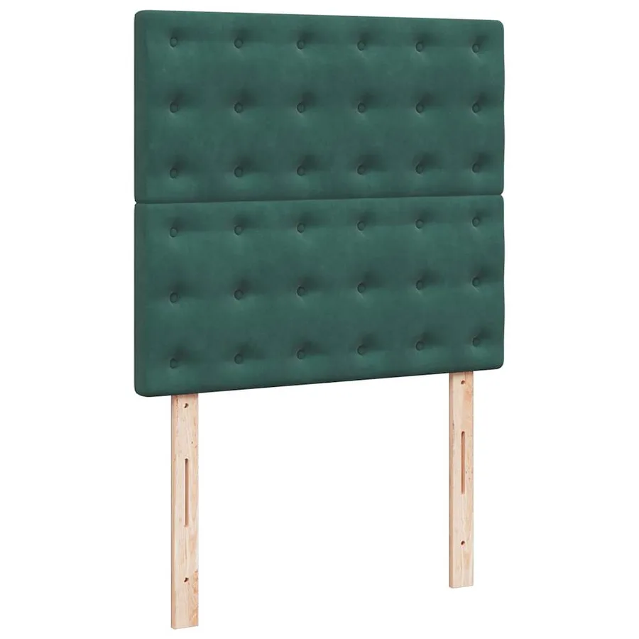 Cadre de lit ottoman avec matelas vert foncé 80x200 cm velours - 12