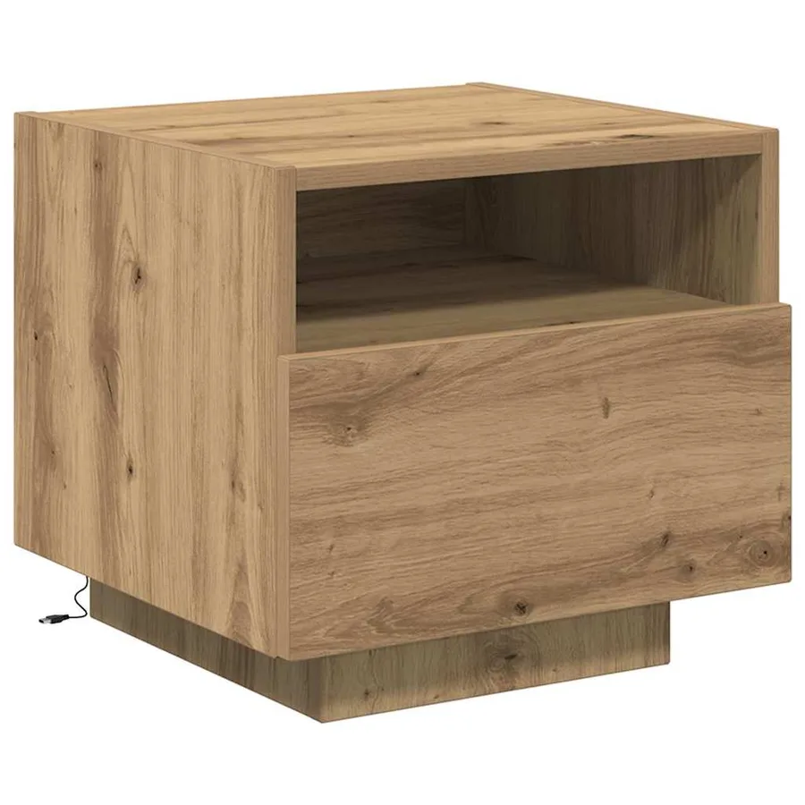 Cabinet de chevet 2 pc Chêne artisanal 40 x 39 x 37 cm - 6