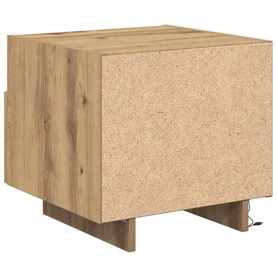 Cabinet de chevet 2 pc Chêne artisanal 40 x 39 x 37 cm - 8