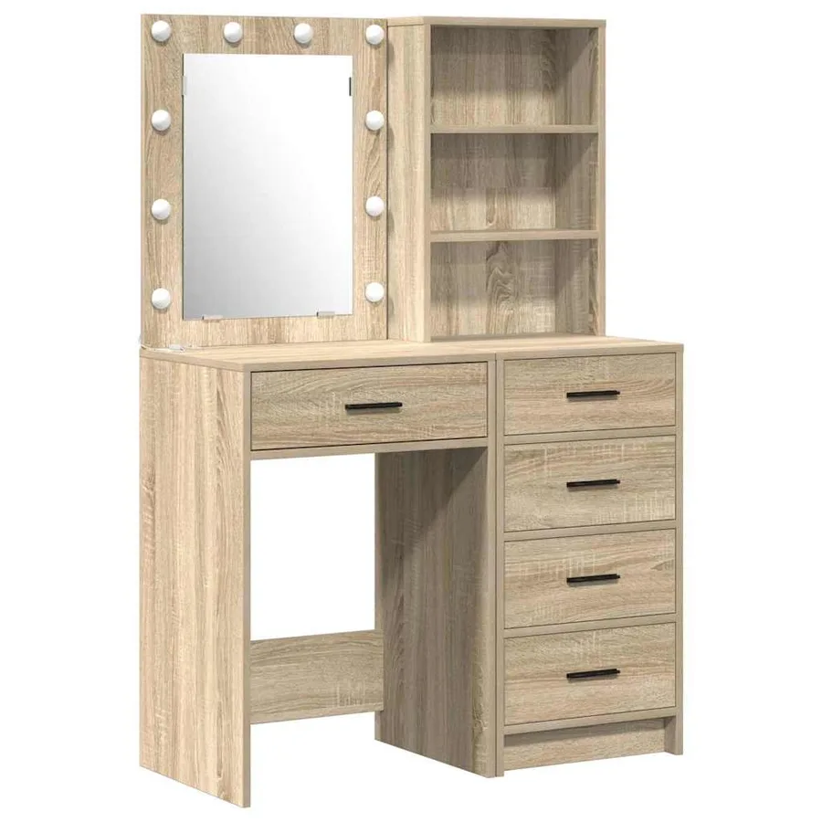 Table de Toilette avec tiroir 2 pcs Marron 50 x 41 x 135 cm - 2