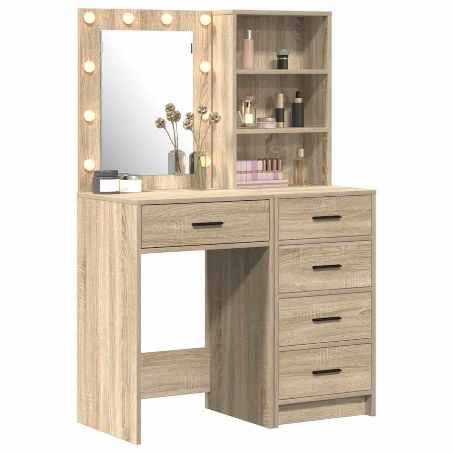 Table de Toilette avec tiroir 2 pcs Marron 50 x 41 x 135 cm - 3